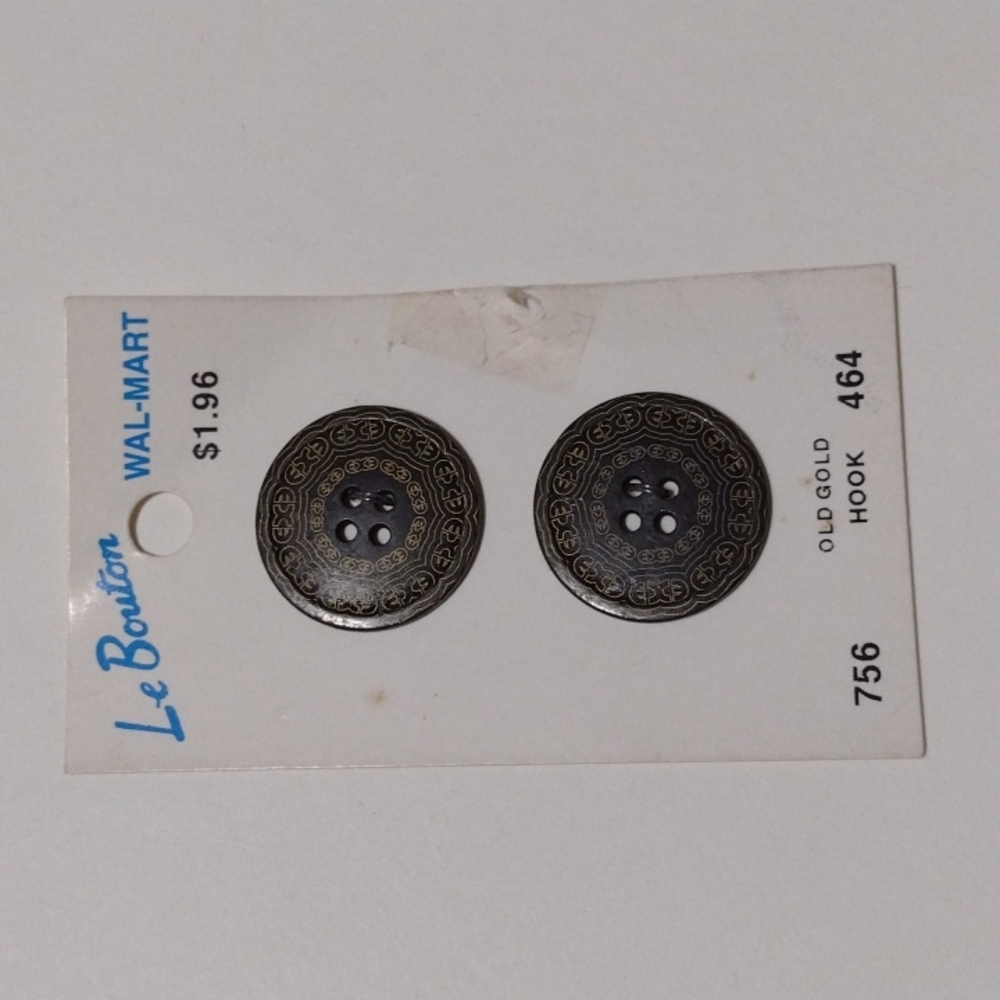 5/$15 Metal Buttons Le Bouton 756